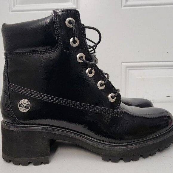 Timberland Women's Kinsley 6 Inch Waterproof Combat Boots Black  Size 6.5 NWOT - Picture 1 of 8